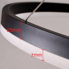 Arisha Suspension Anneau Moderne Métal Noir/Doré/Café Salon