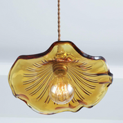 Pendant Light Green Glass Brass - SENZOR | Elegant Ambiance