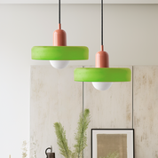 Pendant Light Green Glass Red - MODUSX | Bauhaus Style
