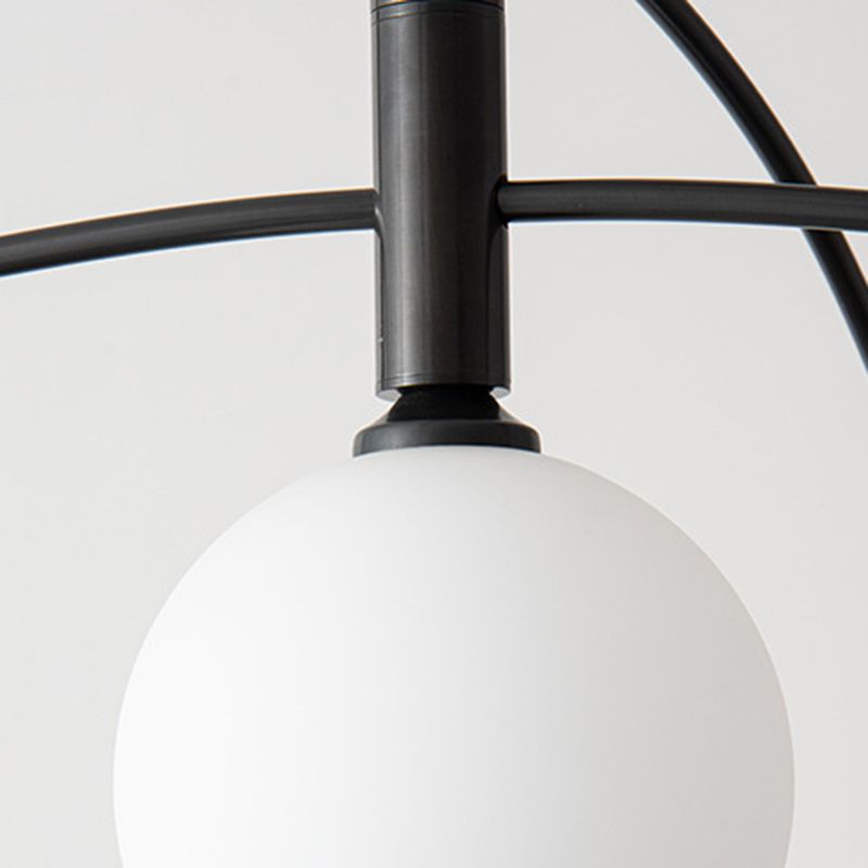 Valentina Lustre Minimaliste, Metal/Verre, Noir/Or, Salon