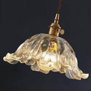 Pendant Light Gold Flower Glass - ZOSMAX | Elegant Glow