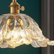 Pendant Light Gold Flower Glass - ZOSMAX | Elegant Glow