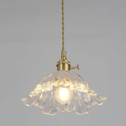 Pendant Light Gold Flower Glass - ZOSMAX | Elegant Glow