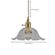 Pendant Light Gold Flower Glass - ZOSMAX | Elegant Glow