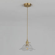 Pendant Light Gold Flower Glass - ZOSMAX | Elegant Glow