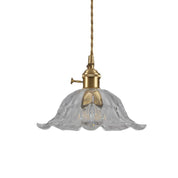 Pendant Light Gold Flower Glass - ZOSMAX | Elegant Glow