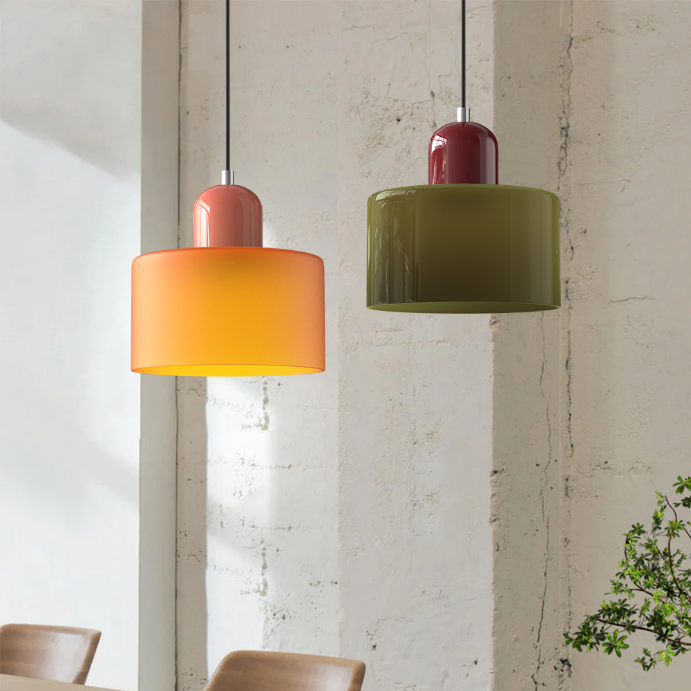 Pendant Light Glass Pink - MINOSX | Elegant Lighting