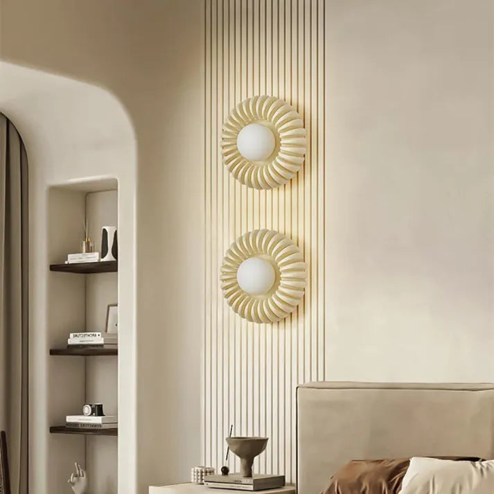 Wall Light Resin Beige - CRYSTAL | Serene Light