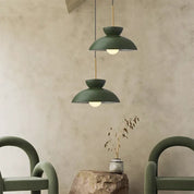 Pendant Light Green Metal - SYNAXE | Dining Ambiance