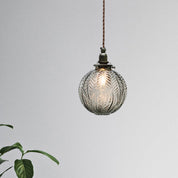Pendant Light Smoke Gray Glass - POYNTX | Colonial Elegance