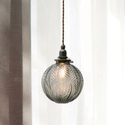 Pendant Light Smoke Gray Glass - POYNTX | Colonial Elegance