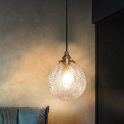 Pendant Light Smoke Gray Glass - POYNTX | Colonial Elegance