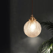 Pendant Light Smoke Gray Glass - POYNTX | Colonial Elegance
