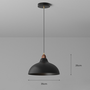 Pendant Light Wood Metal - SOLTIS | Warm Ambiance