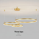 Arisha Suspension Anneau Moderne Métal Noir/Doré/Café Salon