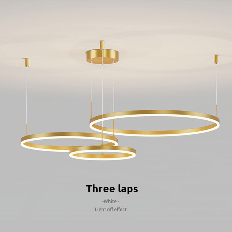 Arisha Suspension Anneau Moderne Métal Noir/Doré/Café Salon