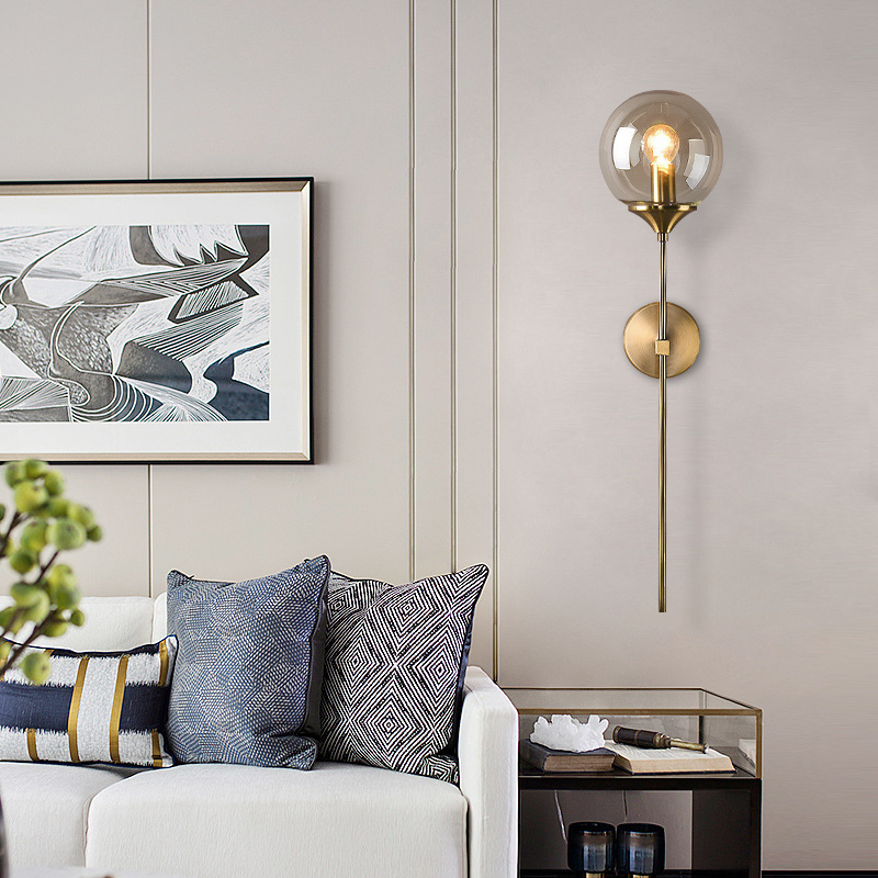 Wall Light Smoked Glass Gold - NIMBEX | Ambient Lighting