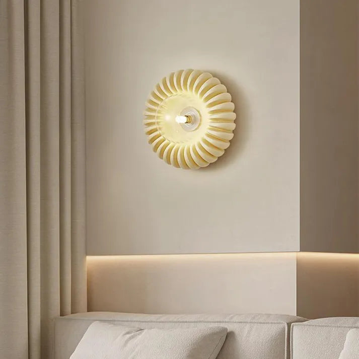 Wall Light Resin Beige - CRYSTAL | Serene Light