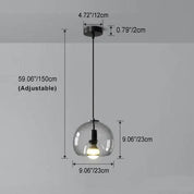 Pendant Light Smoky Glass Adjustable - VELOSX | Elegant Lighting