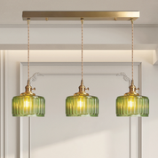 Pendant Light Green Glass - SAIPHX | Vintage Elegance