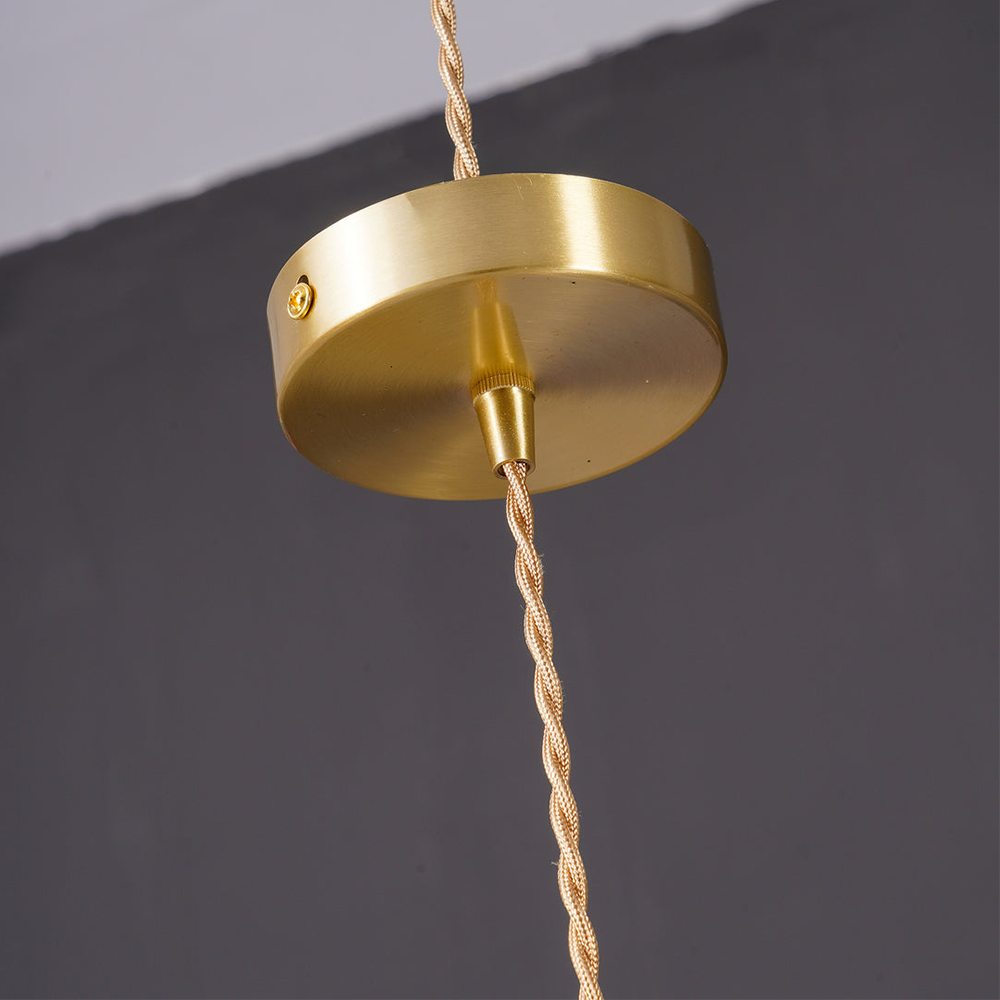 Pendant Light Green Glass Brass - SENZOR | Elegant Ambiance