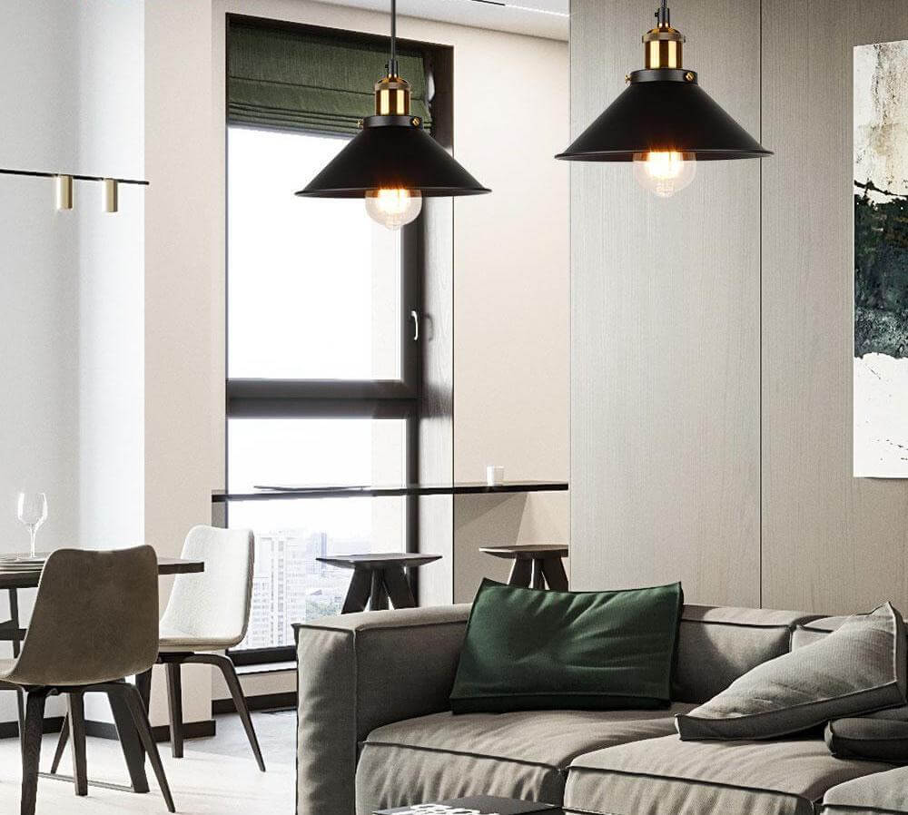 Pendant Light Brass Cone - PRIMEX | Warm Glow