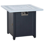 Gas Fire Pit Table, 40,000 BTU, 71×71cm, Black / Grey