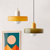 Pendant Light Green Glass Red - MODUSX | Bauhaus Style