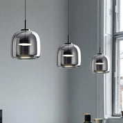 Pendant Light Black Glass LED - TANIUM | Nordic Style