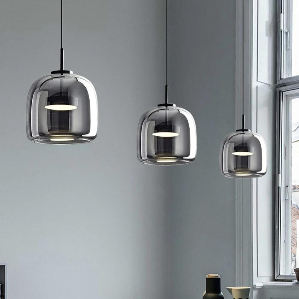 Pendant Light Black Glass LED - TANIUM | Nordic Style