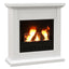 Ethanol Fireplace – White, 3 Burners | Warm Ambiance