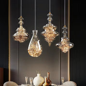 Pendant Light Gray Glass LED - VAULTX | Romantic Glow