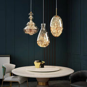 Pendant Light Gray Glass LED - VAULTX | Romantic Glow