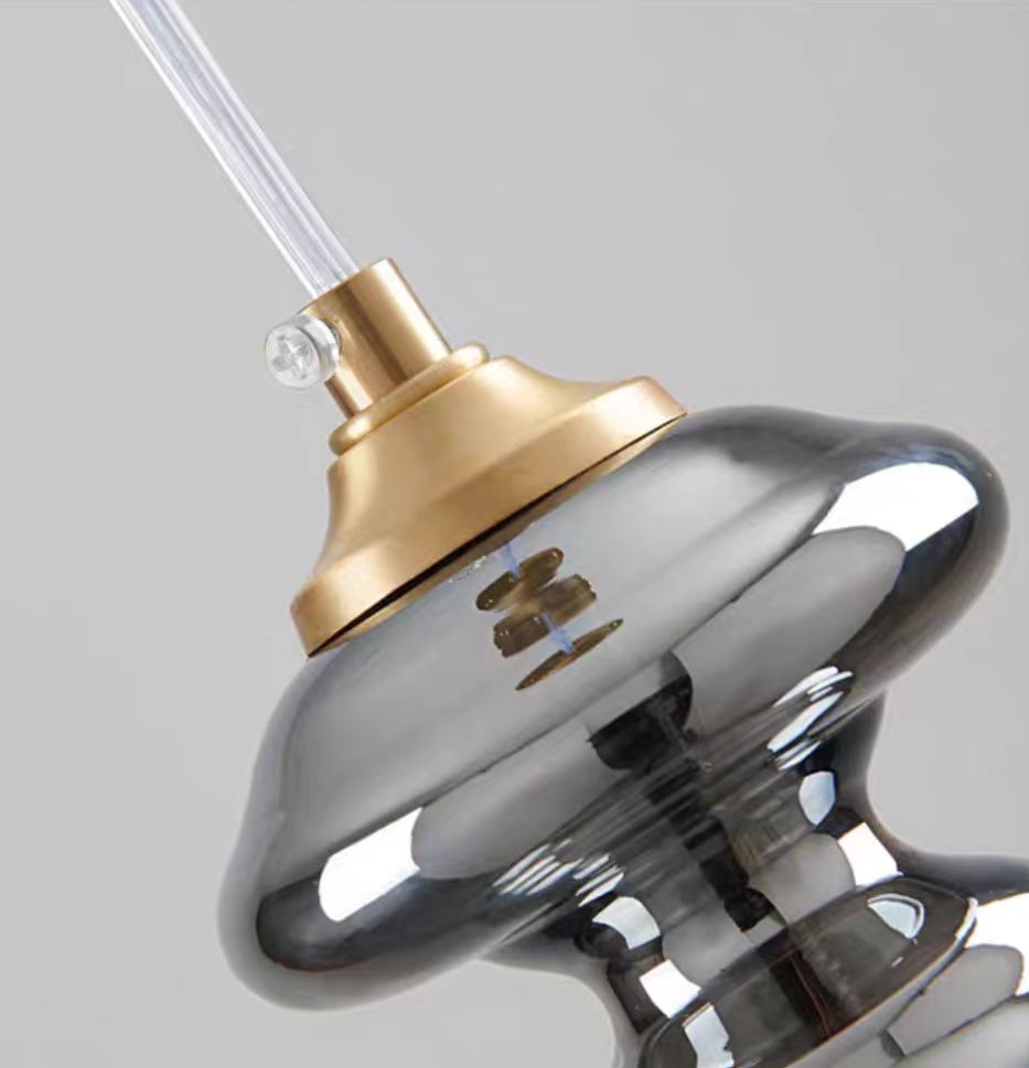 Pendant Light Gray Glass LED - VAULTX | Romantic Glow