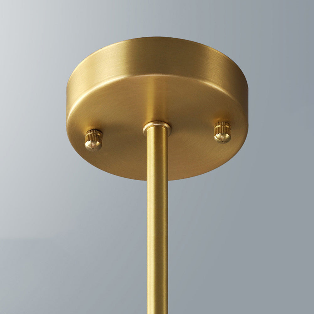 Valentina Lustre Bulle Moderne, Cuivre/Verre, Noir/Cuivre, Salon