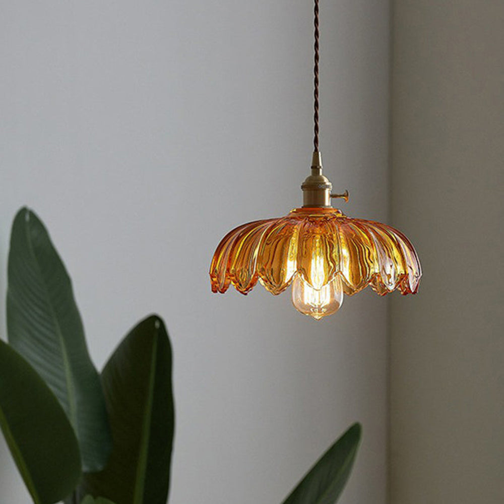 Pendant Light Amber Glass - SADIRA | Romantic Lighting