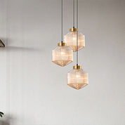 Pendant Light Smoke Gray Glass - TESSER | Elegant Lighting