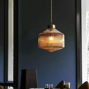 Pendant Light Smoke Gray Glass - TESSER | Elegant Lighting