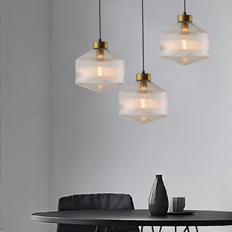Pendant Light Smoke Gray Glass - TESSER | Elegant Lighting