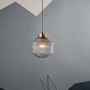 Pendant Light Smoke Gray Glass - TESSER | Elegant Lighting