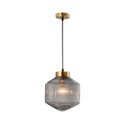 Pendant Light Smoke Gray Glass - TESSER | Elegant Lighting