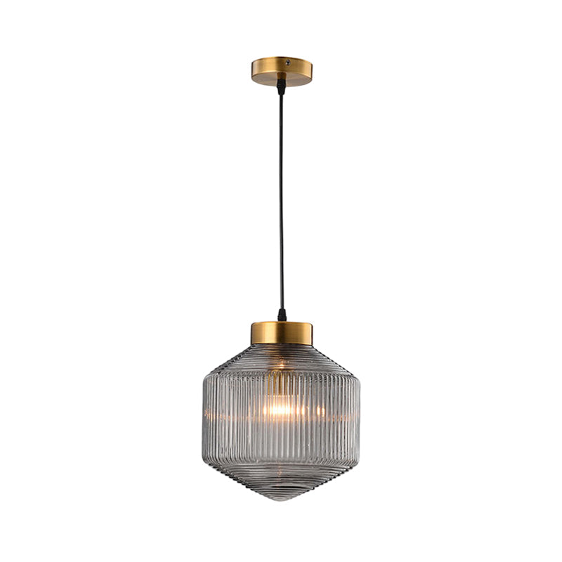 Pendant Light Smoke Gray Glass - TESSER | Elegant Lighting