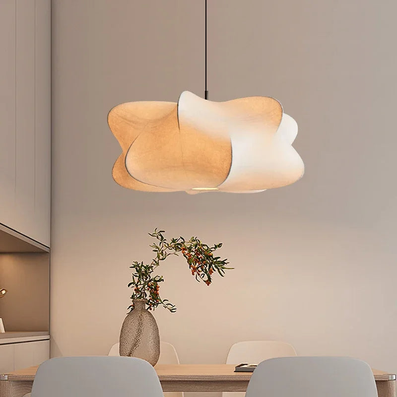 Pendant Light Silk & Iron - RONDEL | Serene Lighting