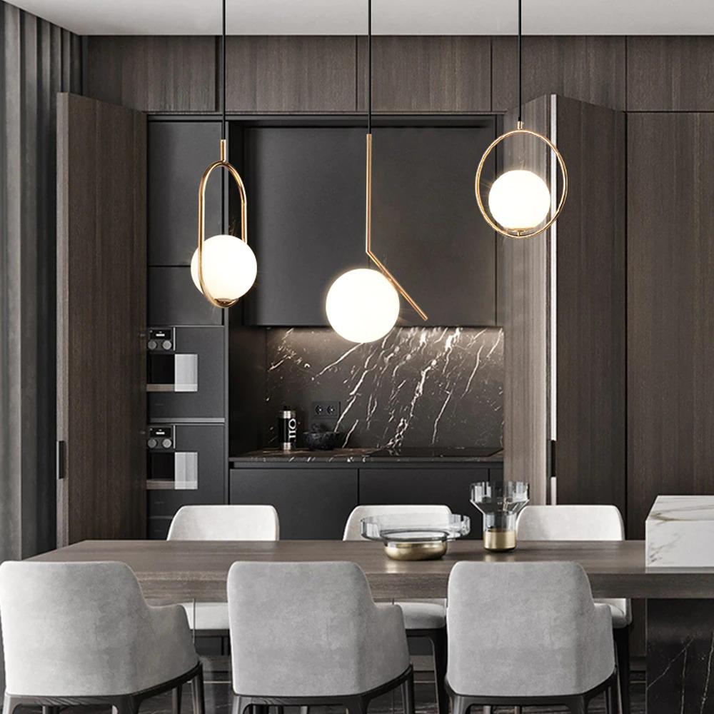 Pendant Light Glass Iron VOLANT - Harmony | Elegant Lighting