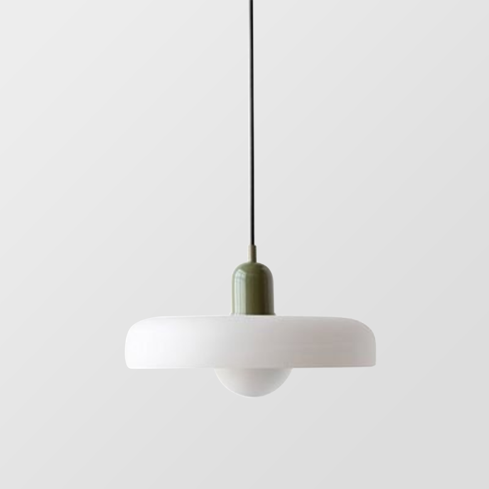 Pendant Light Green Glass Red - MODUSX | Bauhaus Style