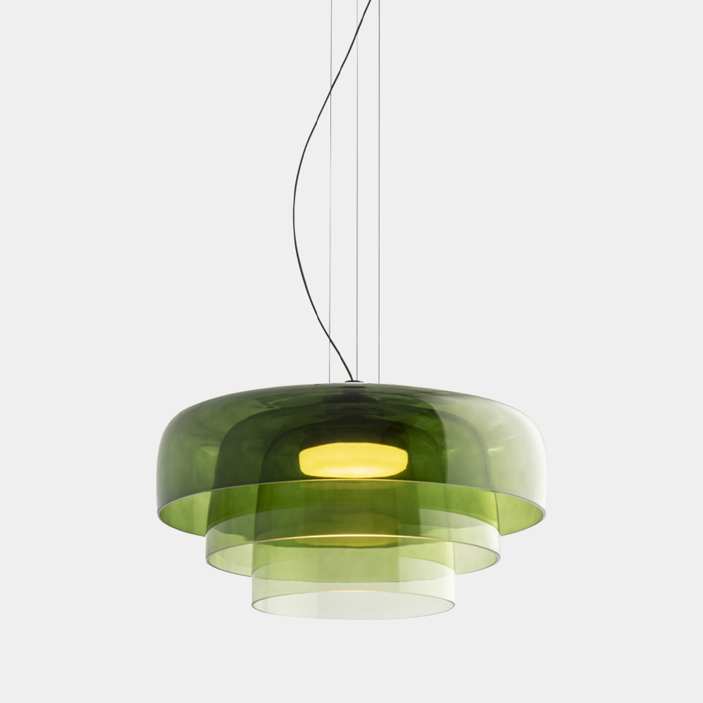 Pendant Light Glass Grey - TELUMX | Warm Ambiance
