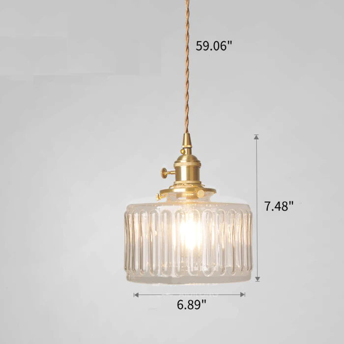 Pendant Light Green Glass - SAIPHX | Vintage Elegance