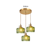 Pendant Light Green Glass - SAIPHX | Vintage Elegance
