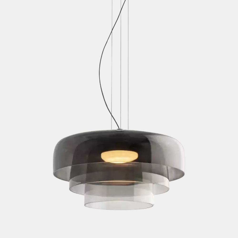 Pendant Light Glass Grey - TELUMX | Warm Ambiance