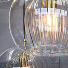 Hailie Suspension Bulle Nordique Métal/Verre Transparent/Doré Salon/Chambre